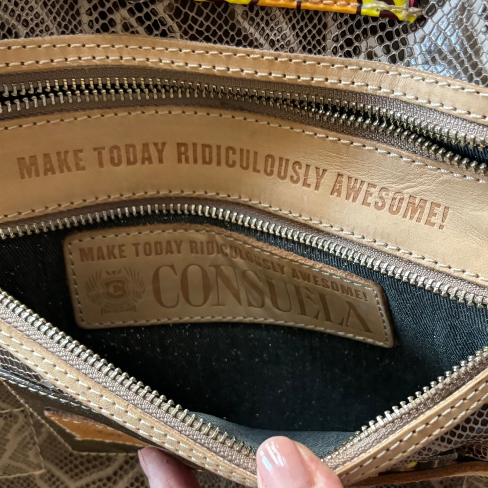 Consuela Dizzy Snake Embossed Leather Crossbody - image 8